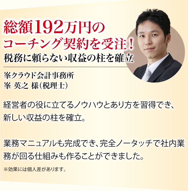 業務に完全ノータッチで手続き業務が回る仕組みが完成、峯クラウド会計事務所、峯 英之 様(税理士)